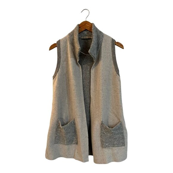 3 For $20 Chiaramente Cardigan Duster Sweater Women's Medium Wool Blend Grey - Picture 1 of 6